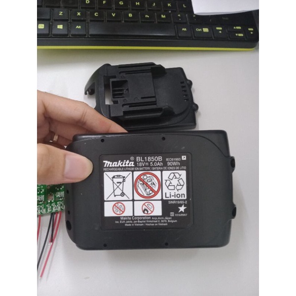 Vỏ pin phổ thông 10cell Tem in có báo pin