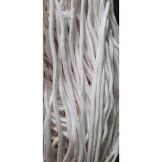 Dây Macrame cotton 6mm màu ngà, đen, trắng, rêu...