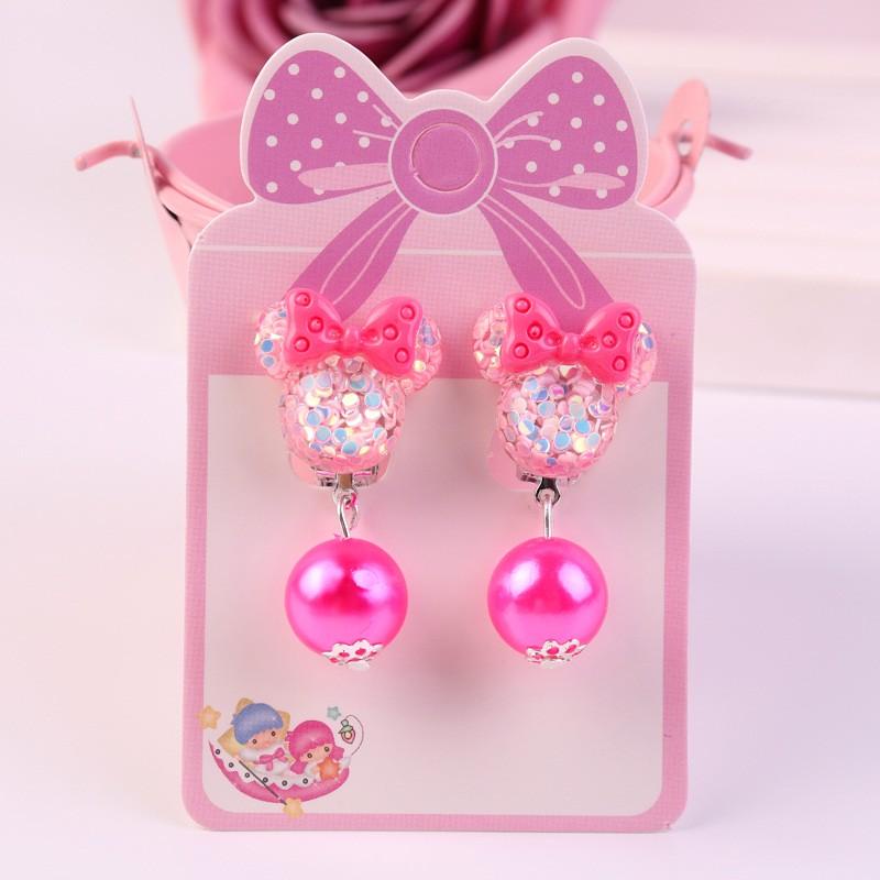 PVN54721 Bông Tai Dạng Kẹp Đính Ngọc Trai Hoạt Hình DIY Đáng Yêu Cho Bé Gái Giá Rẻ