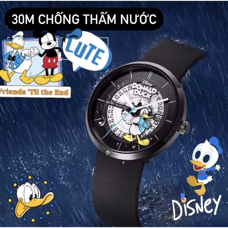 Đồng Hồ Nam Nữ Disney Watch Donald Duck Watch ZGO Chống Thấm Nước Chính Hãng Nhiều Mẫu