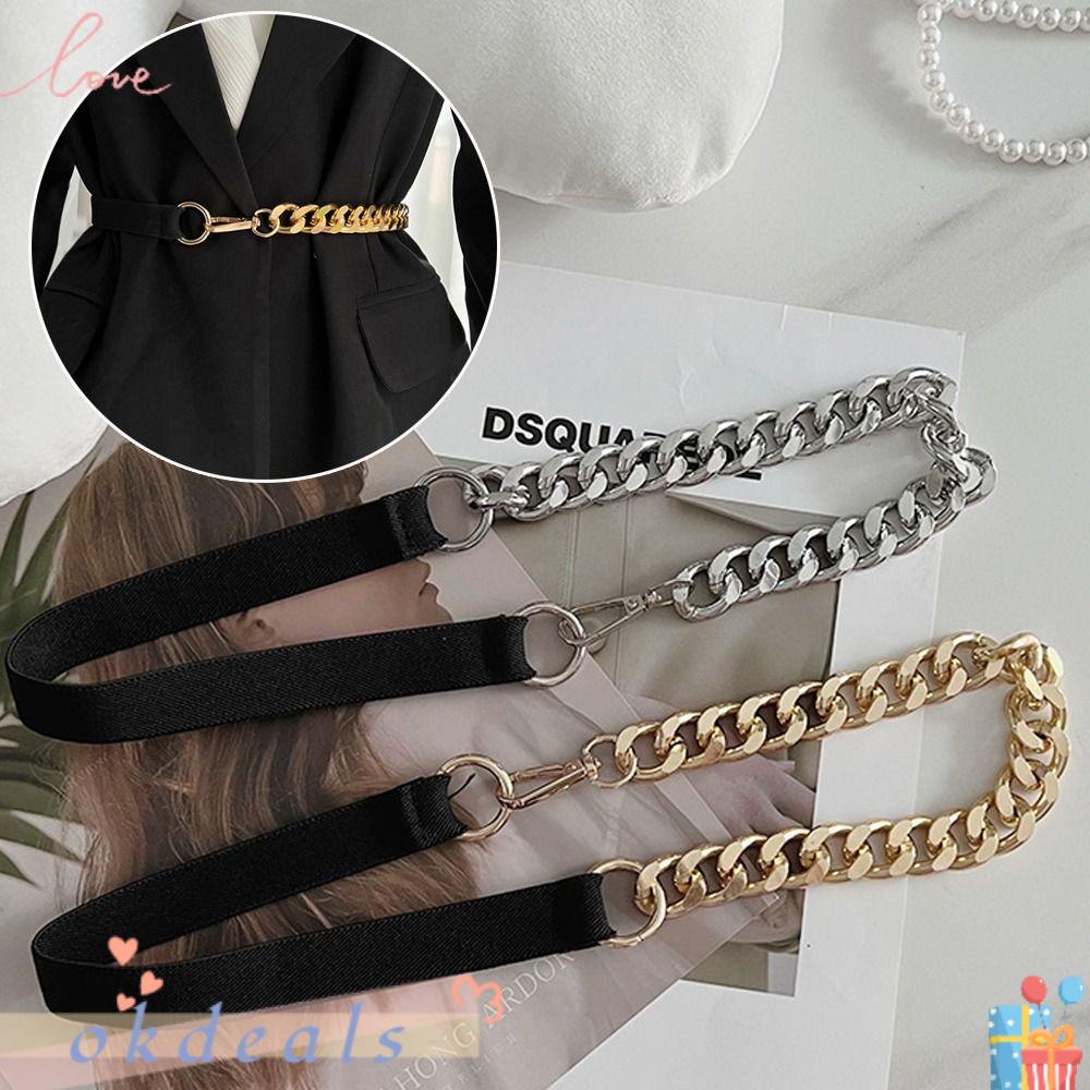 Thắt Lưng Mỏng Vừa Vặn Với Thiết Kế Dây Xích Sang Trọng