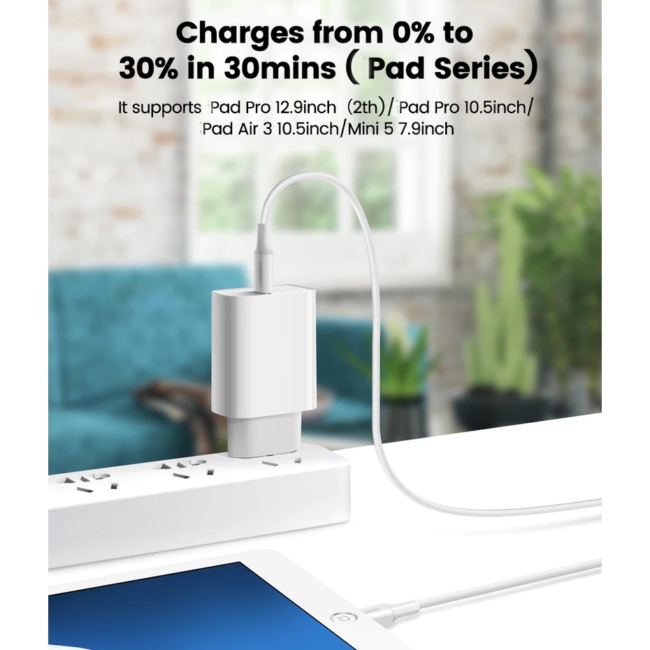 Cáp Sạc Phone 20W Type C To Light 6/7/8/10/11/12/13/14 Cao Cấp ID TECH C2L101 - BH 24T Chính Hãng