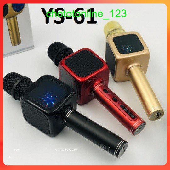 Mic Karaoke YS-61 Kèm Loa - Bluetooth 3 trong 1 - Màu Ngẫu Nhiên