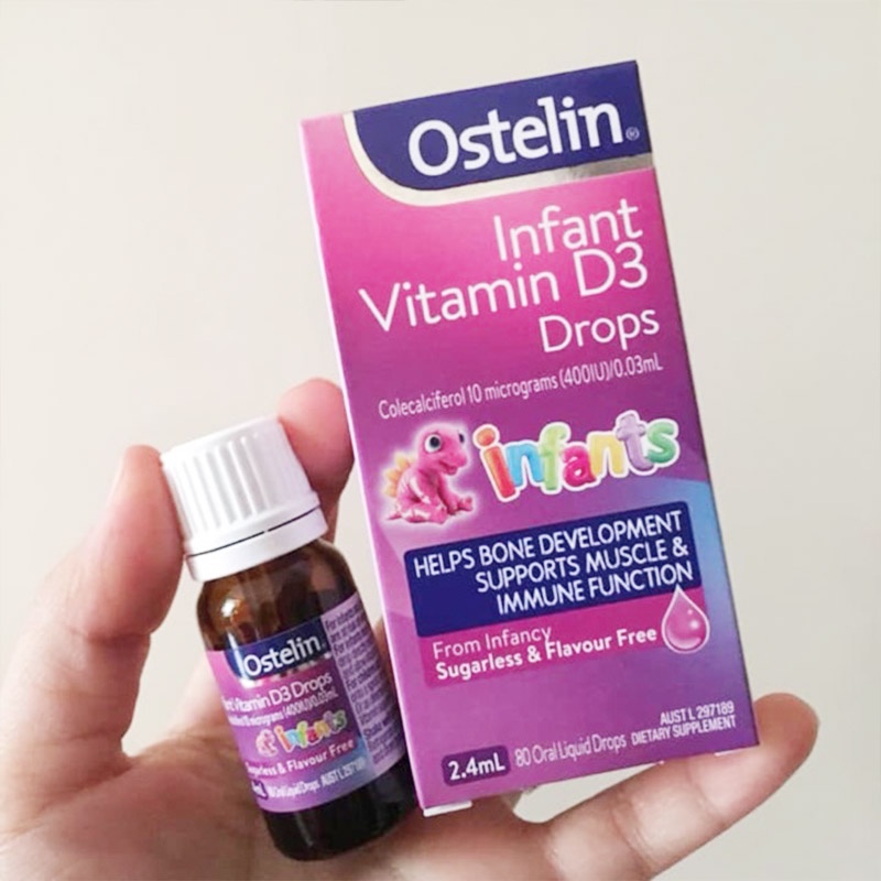 Vitamin D3 [ÚC] Ostelin Infant Drop 2,4ml bổ sung cho trẻ