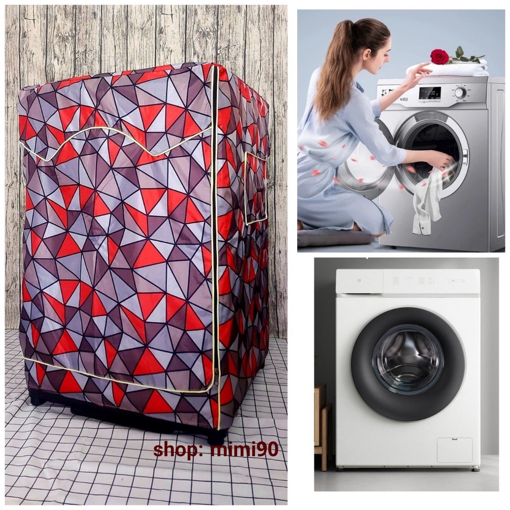 (Dành cho Dòng Panasonic từ 9 - 10.5kg) Vỏ Bọc Máy Giặt Cửa Ngang Cửa Trước Chống Thấm Nước Chống Nắng Vải Dù Bền