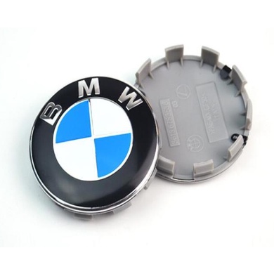 Logo chụp mâm, ốp lazang bánh xe ô tô BMW đường kính 68mm, 55mm nhựa ABS