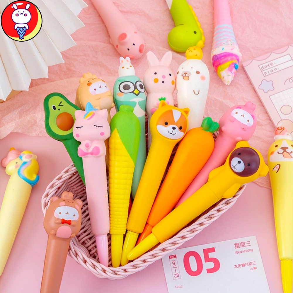 Bút nước Squishy nhiều mẫu dễ thương mực đen