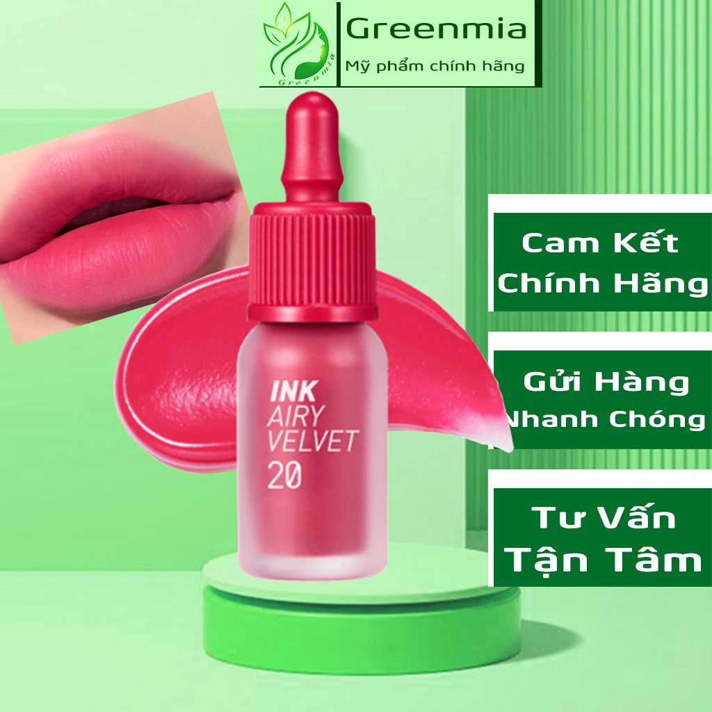 Son Ink Airy Màu 20 Beautiful Coral Pink Hồng Fuchsia Kem Lì Peripera Ink Airy Velvet Lip Tint Mới Nhất 4g [CHÍNH HÃNG]