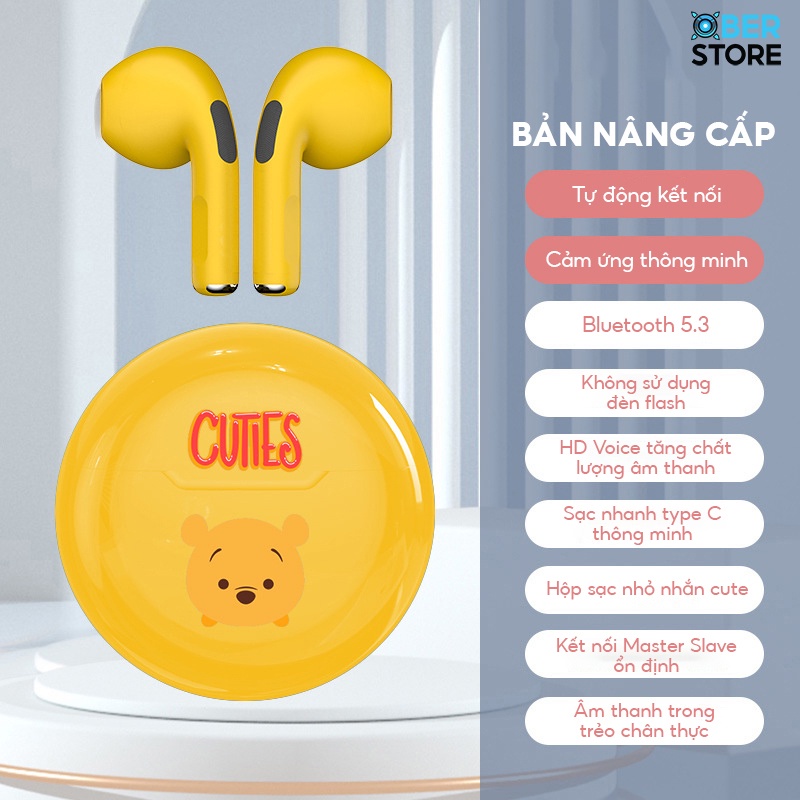 Tai nghe không dây Disney KD17 Bluetooth 5 nhét tai tws có mirco chống nước đỗ trễ thấp hỗ trợ chơi game