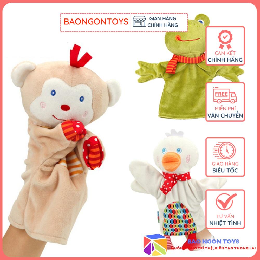 RỐI GĂNG TAY VẢI HÌNH THÚ KỂ CHUYỆN CHO BÉ, ĐỒ CHƠI TƯƠNG TÁC CHO TRẺ SƠ SINH, ĐỒ CHƠI NHẬP VAI - BAO NGON TOYS - DV11