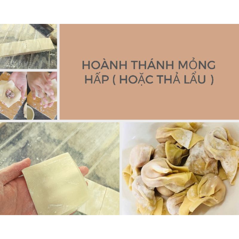 Vỏ Hoành thánh vuông hấp,thả lẩu 500g siêu ngon, mềm mượt🔥🔥hút chân ko ship tỉnh 🔥🔥