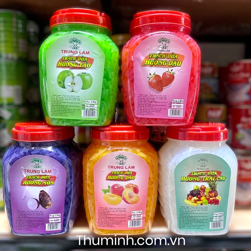 Thạch Dừa Trung Lâm Hương Trái Cây Hũ 2Kg