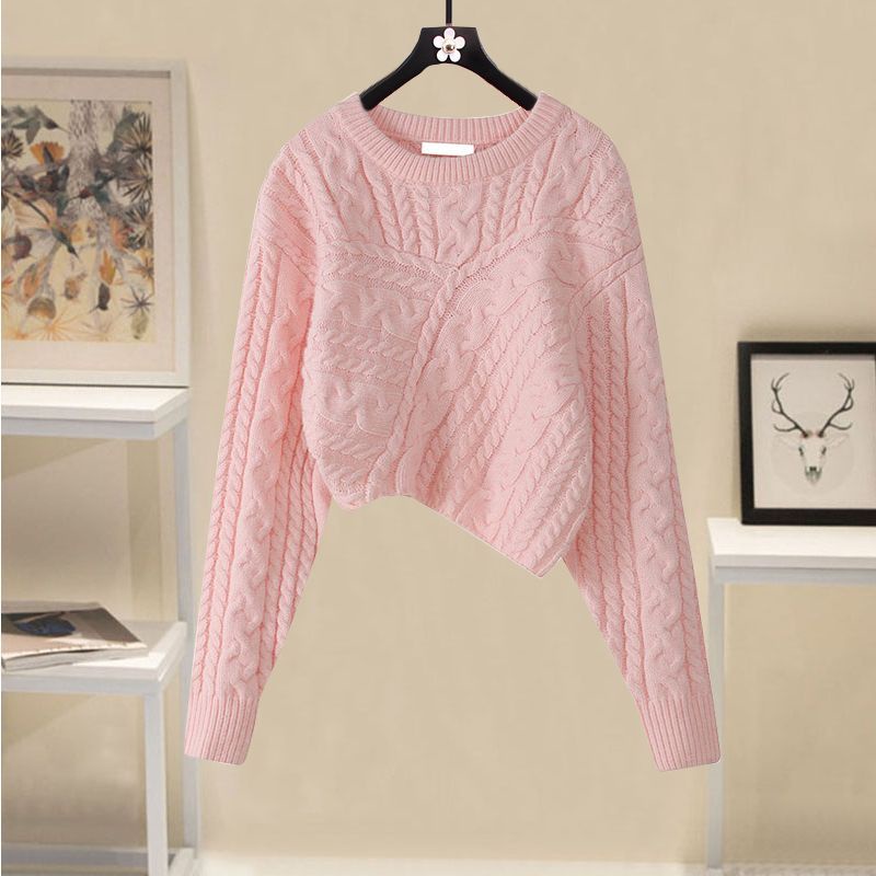 2024Set Áo Sweater Dệt Kim Phối Chân Váy Đuôi Cá Thời Trang Thu Đông   Cho Nữ