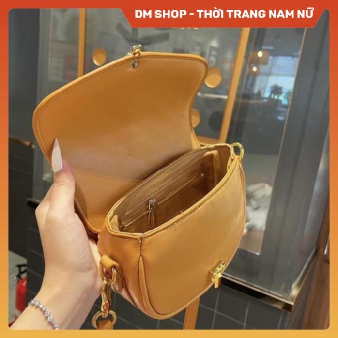 Túi Đeo Chéo Dáng Bầu Màu Đen Trắng Xích Dọc Hình Mũi Tên , Túi Xách Đeo Vai Kẹp Nách Phong Cách Thời Trang Dm Shop