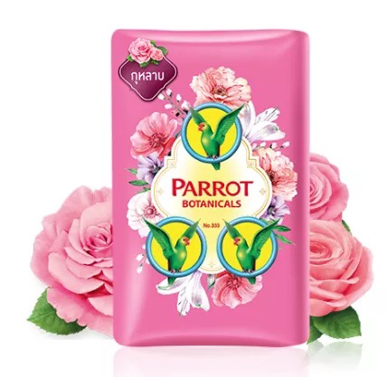 01 cục xà bông tắm con vẹt Thái Lan Hương Hoa hồng 60g