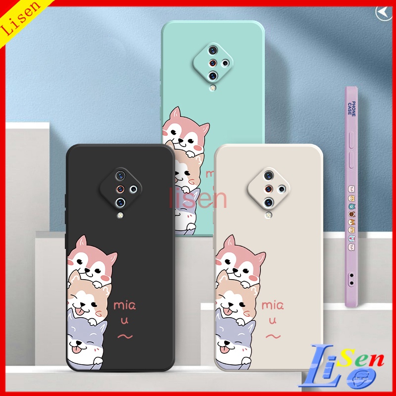 ốp lưng vivo S1 Pro Ốp Điện Thoại In Hình Chú Chó Dễ Thương Kèm Dây Đeo Cho Vivo S1 pro V20 SE S1 V20 V21 V20 pro V21E GG