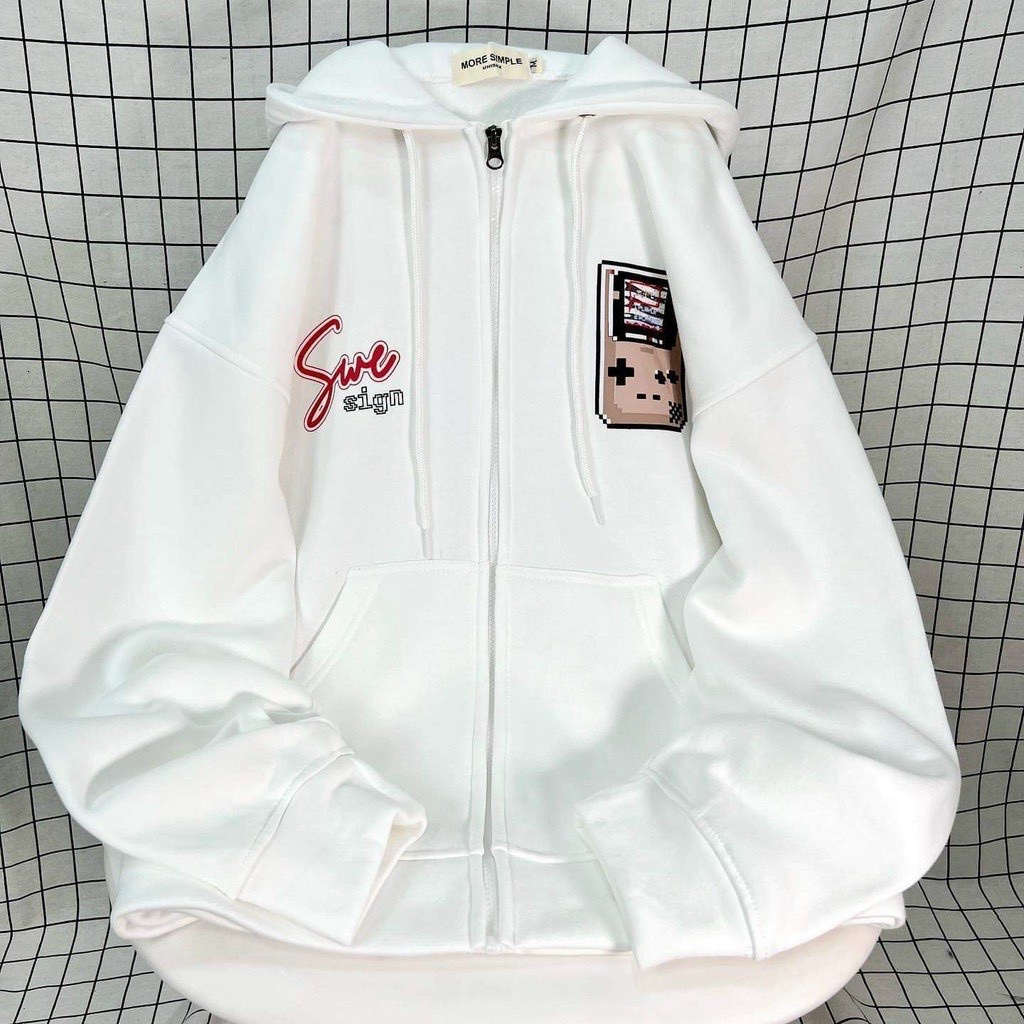 Áo khoác nam nữ Hoodie nỉ trơn Basic in XOXO form rộng tay bồng khóa kéo có mũ Ulzzang giá rẻ couple | BigBuy360 - bigbuy360.vn