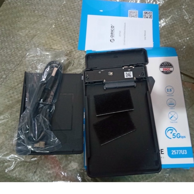 Hộp di động đựng ổ cứng - HDD box 2.5 ,usb 3.0 trong suốt . Box di động WD_cho HDD SSD chuẩn sata 2.5 Usb 3.0