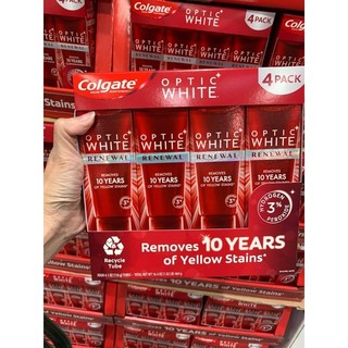 Set Kem đánh răng colgate optic white Mỹ 464gr