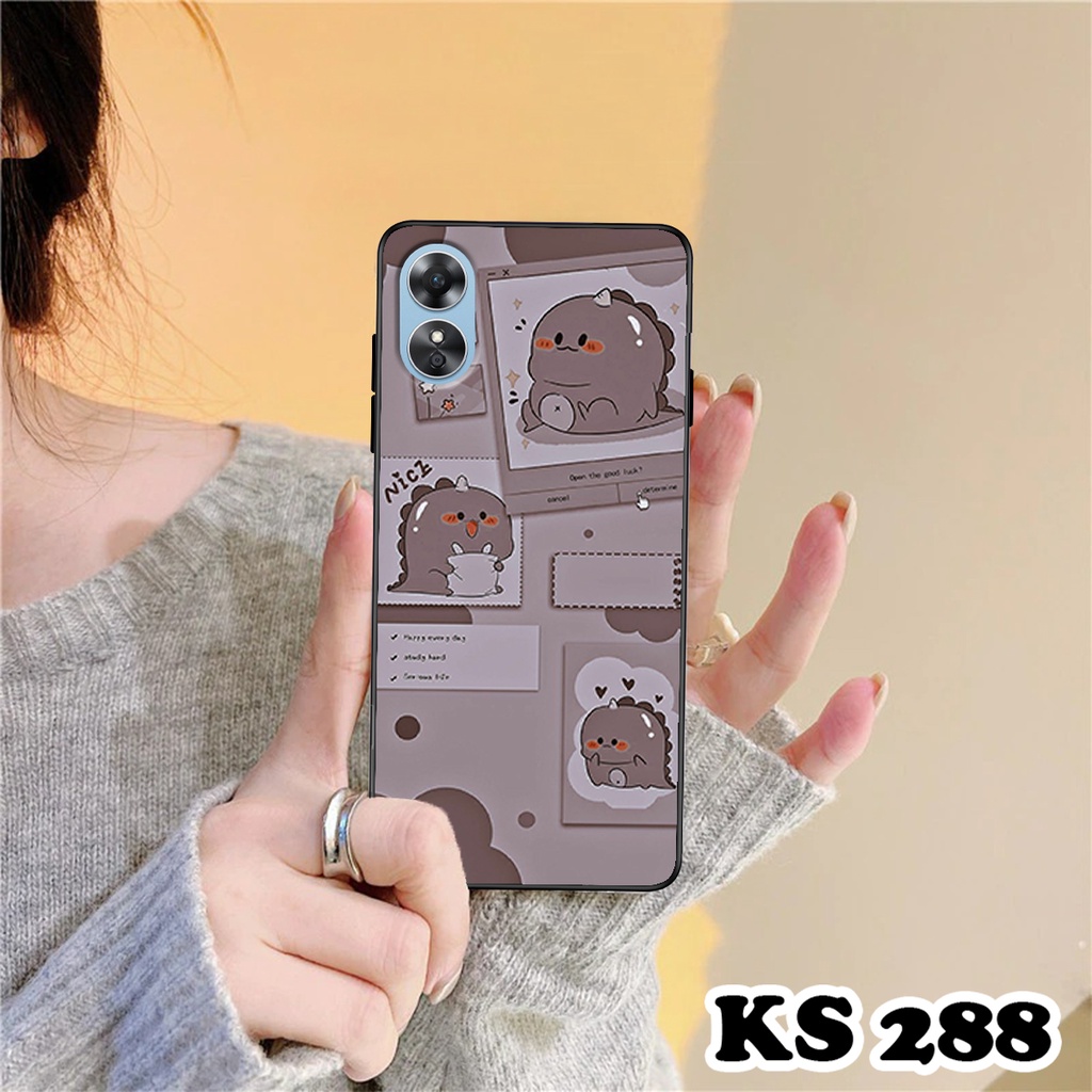 Ốp lưng Oppo A17 - A17k in hình khủng long DinoCute - Chất liệu TPU cao cấp