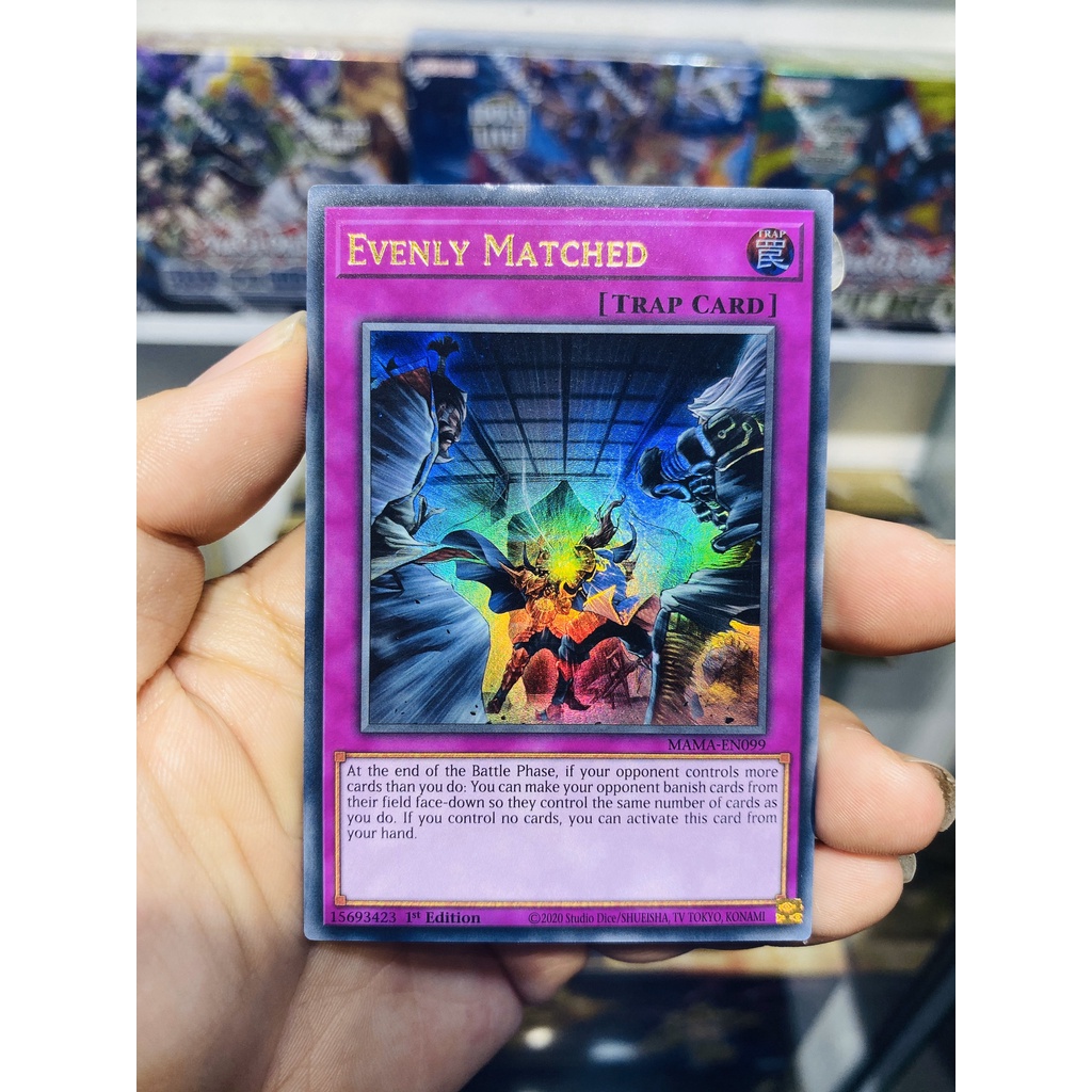 Thẻ Bài YugiOh! Mã MAMA-EN099 - Evenly Matched - Ultra Rare - 1st Edition