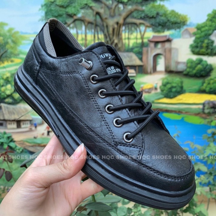 [HÀNG CAO CẤP]Giày Da Nam Chất Liệu Da Bò Nappa Nguyên Tấm - Phong Cách Thể Thao Trẻ Trung Năng Động AQ246