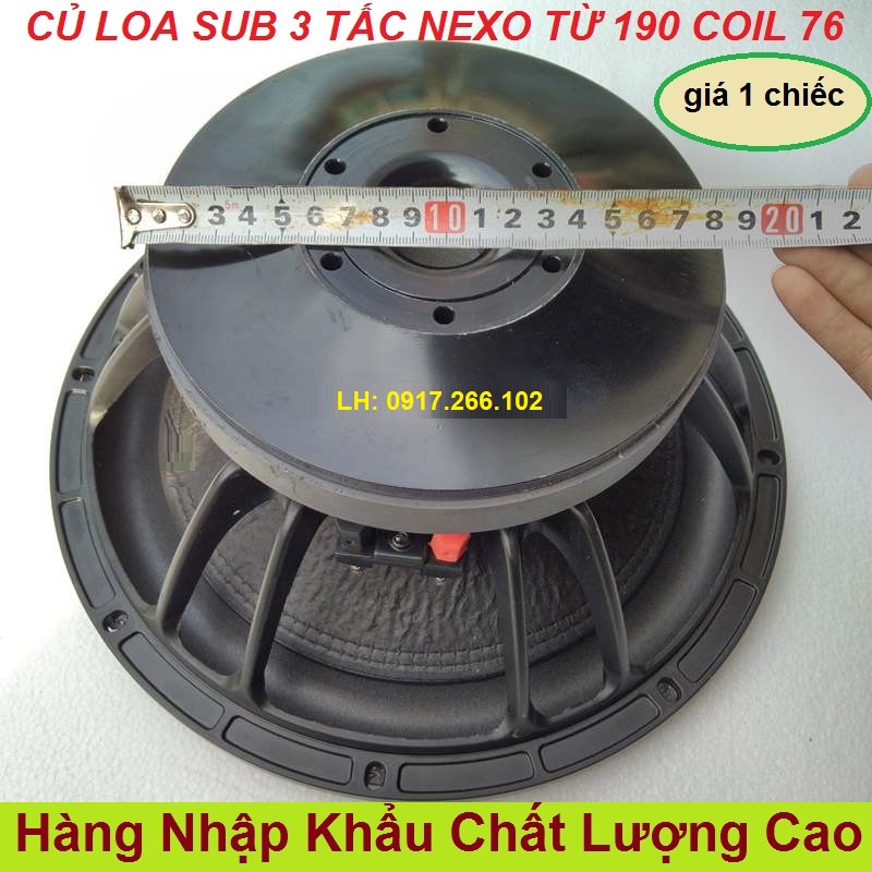 LOA SUB 30 TỪ 190 COIL 76mm KHUNG NHÔM - GIÁ 1 CHIẾC - CỦ BASS SUB 3 TẤC