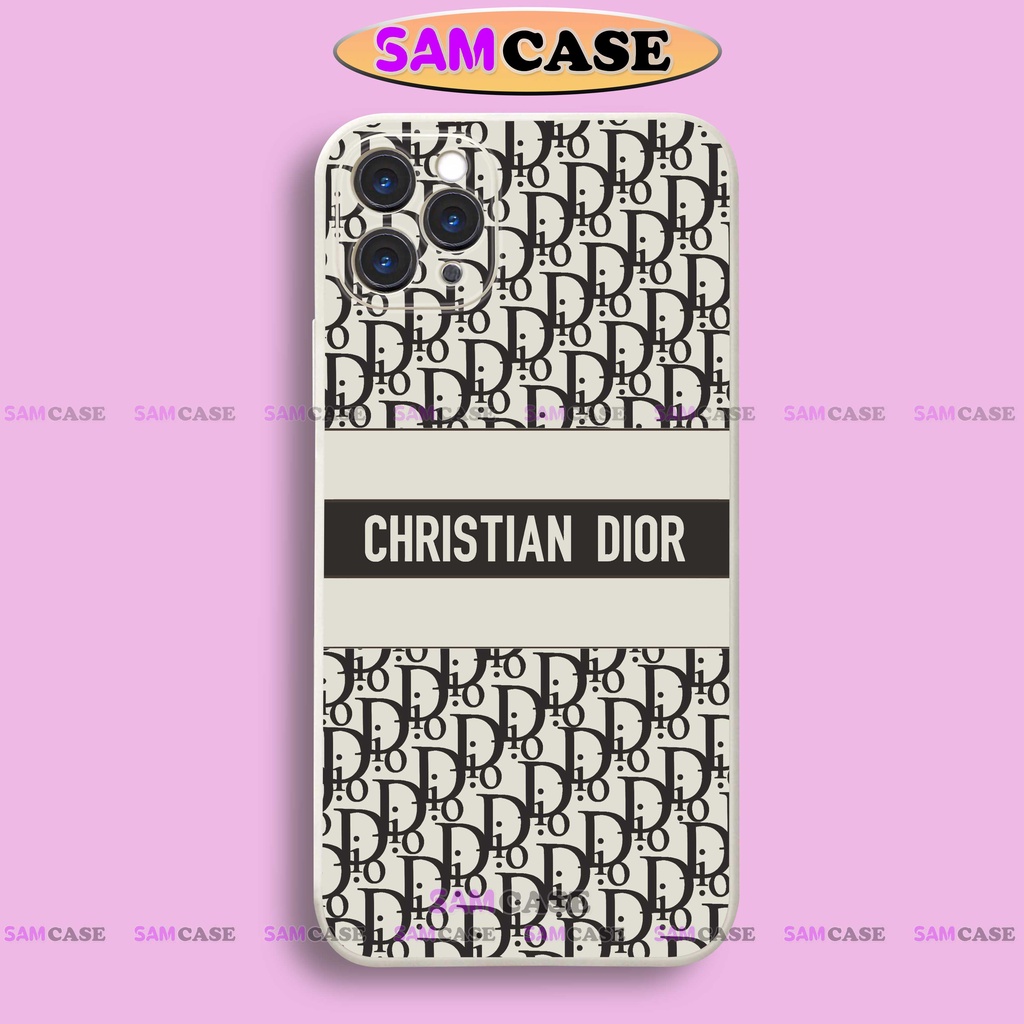 Ốp lưng điện thoại iPhone cạnh viền vuông silicon dẻo bảo vệ camera ip 6/6s/7/8/X/XS/XR/11/12/13/14 Pro Plus Max Dior