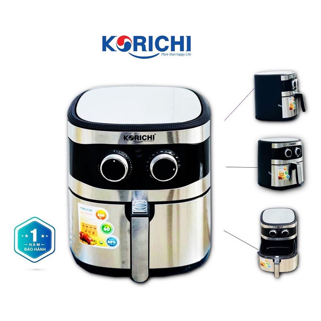 Nồi Chiên Không Dầu KORICHI 8 Lít KRC-6166 - Công Nghệ Chiên 360 Độ