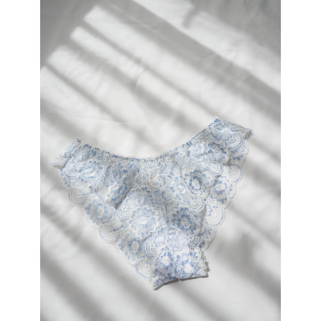 BLUE DREAM | haruharu.label | Áo bralette ren trắng xanh, áo lót, lingerie, áo có gọng