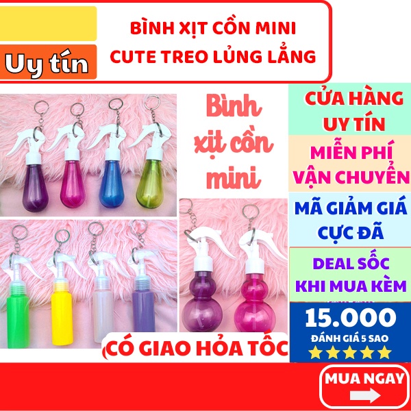 Chai xịt khuẩn✅ FREESHIP🚛 Có video thật 🎥Chai xịt khuẩn mini có móc khóa, bình xịt cồn móc khóa nhỏ gọn - Phát Huy Hoàng