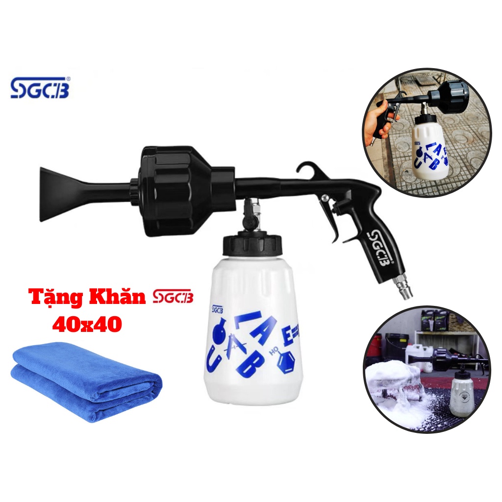 Bình Tạo Bọt Tuyết Rửa Xe SGCB Cho Máy Nén Khí Tornado Foam Cleaning Gun