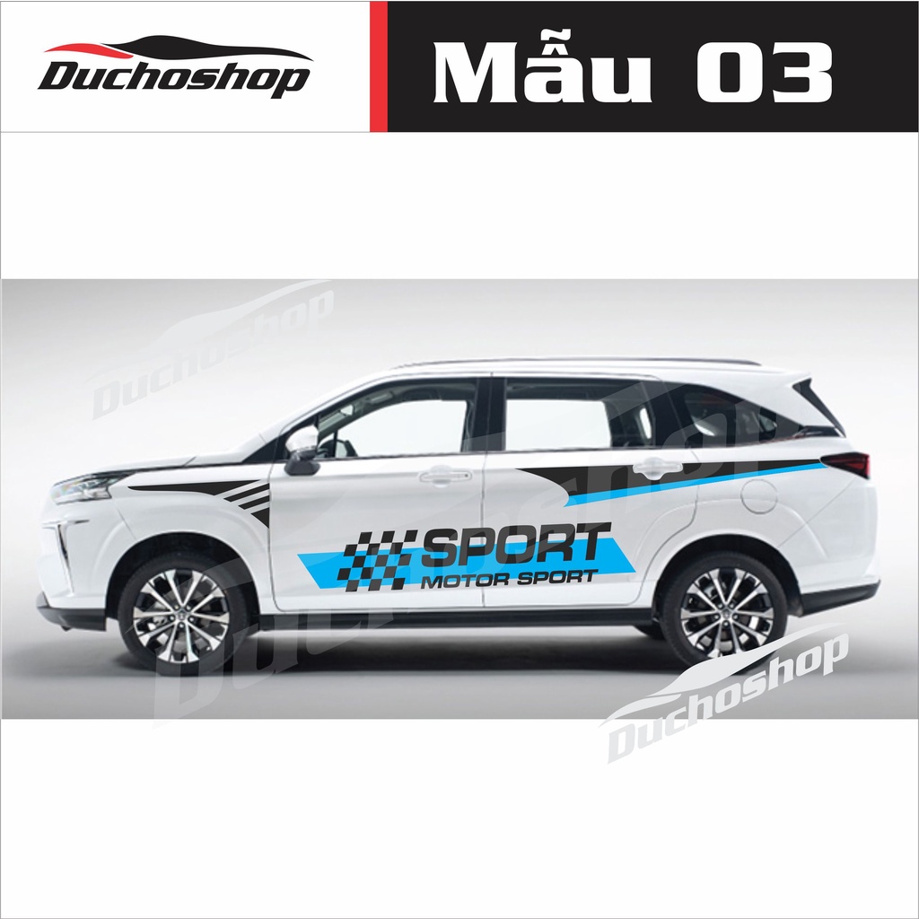 Tem dán xe Toyota  Veloz mẫu thể thao ms01
