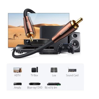 Cáp âm thanh số Coaxial RCA to RCA (  1M Ugreen 70684 / 2M Ugreen 10190  )