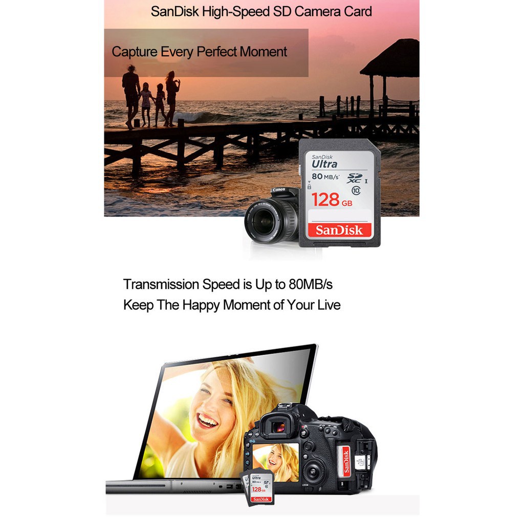 Thẻ Nhớ SD 16GB 32GB 64GB 128GB 256GB 80MB / s Canon Nikon SLR 16GB 32GB 64GB 128GB 256GB Chuyên Dụng