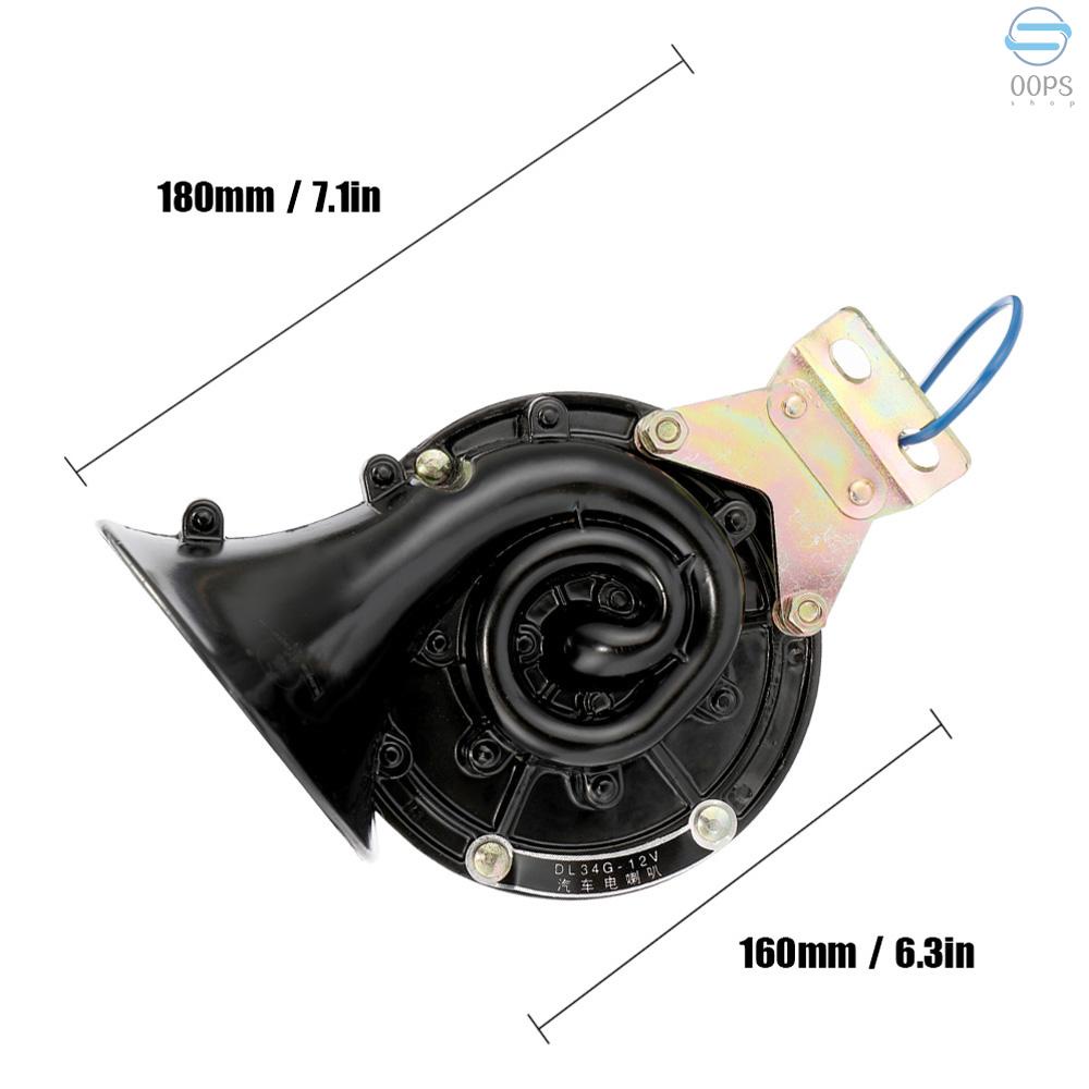 Còi Điện 105DB 12V / 24V Màu Đen Chống Thấm Nước Cho Xe Hơi / Xe Tải / Tàu Thuyền