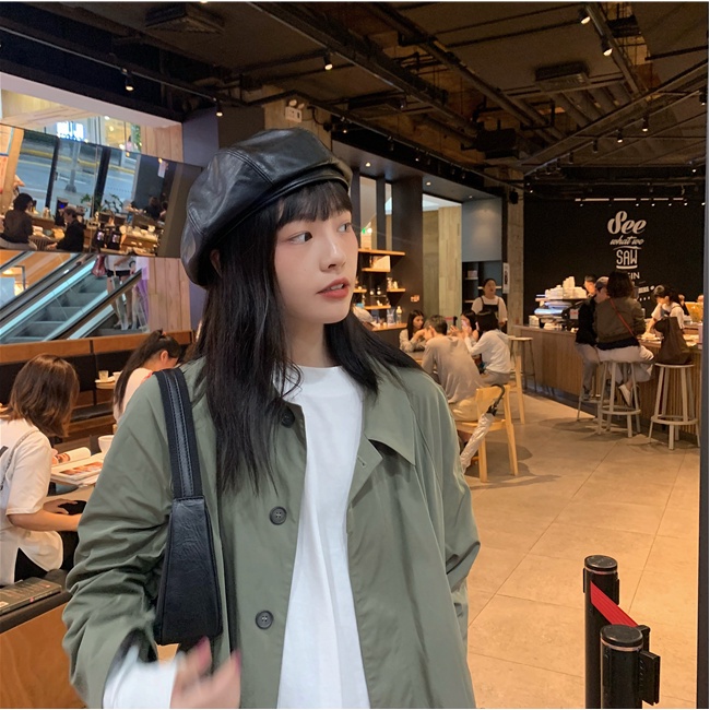 Mũ nồi nữ xinh chất da cao cấp - Nón beret màu trơn phong cách vintage thời trang - Quà tặng sinh nhật, Giáng sinh đẹ