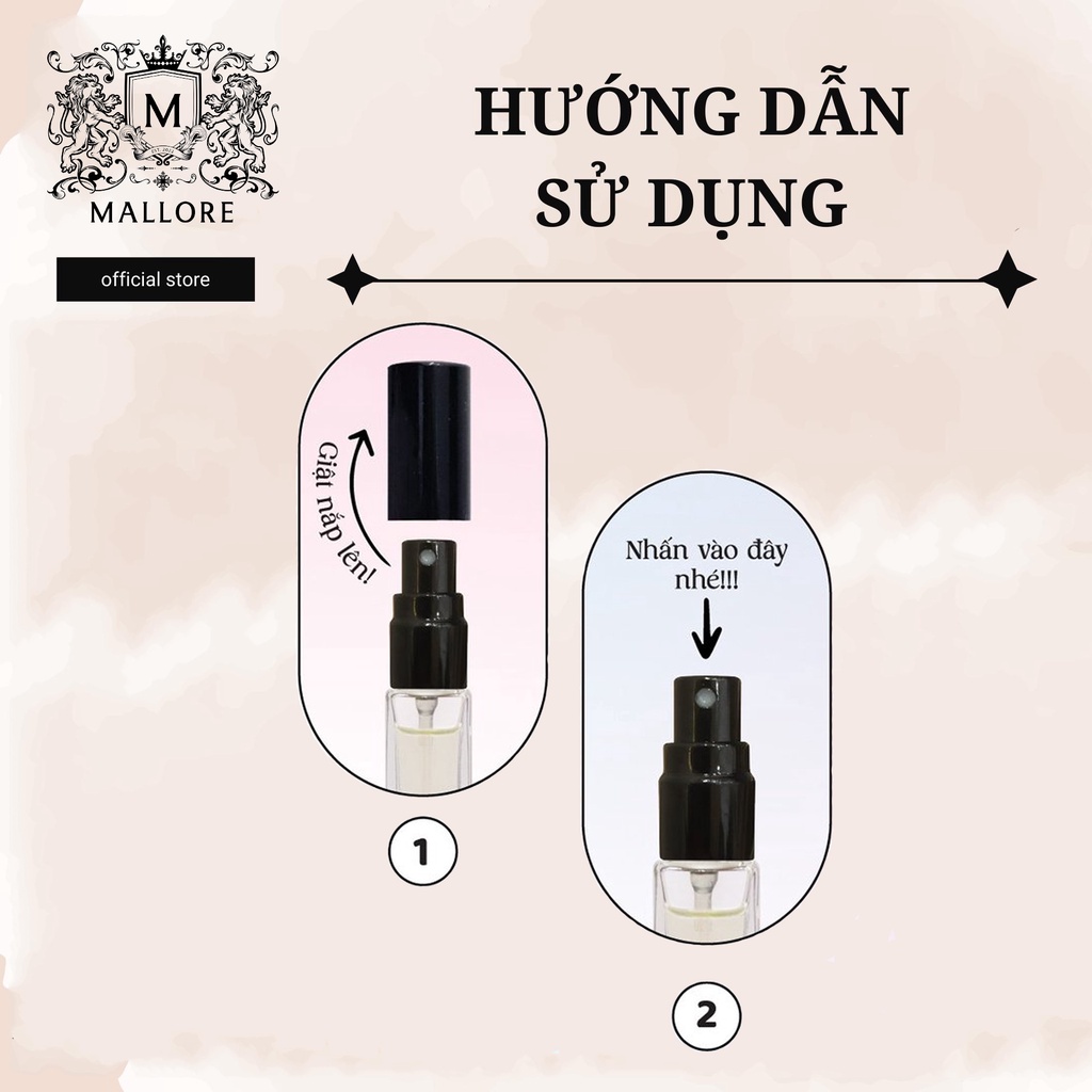 Nước hoa nữ Pretty Melody hương thơm dịu dàng, tinh tế. Nước hoa mini gợi cảm 10ml dạng xịt tiện lợi Mallore