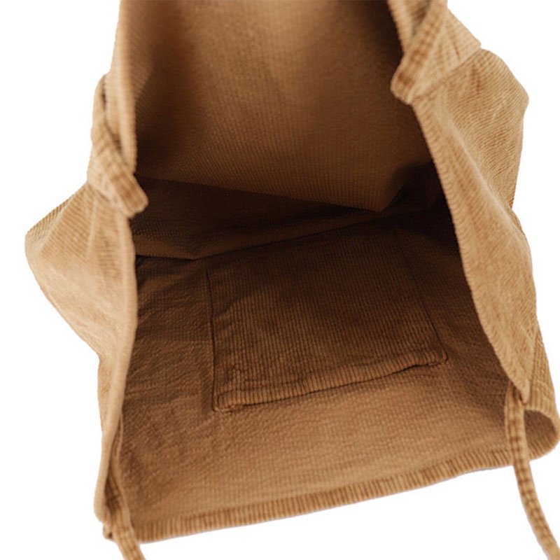 Túi Xách Vải Nhung Kẻ Kích Cỡ Lớn Phong Cách Thời Trang Hàn Quốc Cho Nữ