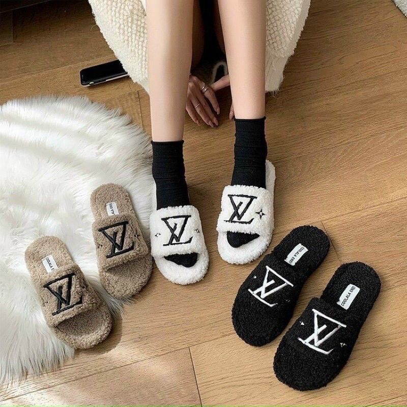 dép lông LV đi trong nhà xả kho