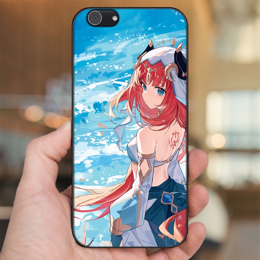 Ốp lưng Vivo Y53, Y69, Y71, Y81, Y83 viền đen in hình Nilou Genshin Impact