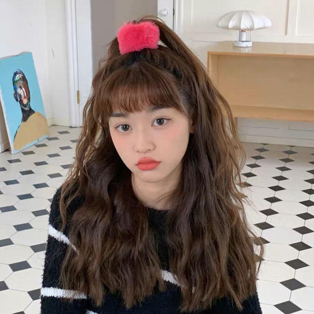 ANEMONE Băng Đô Cài Tóc Tai Gấu / Dâu Tây Hoạt Hình Dễ Thương Cho Nữ