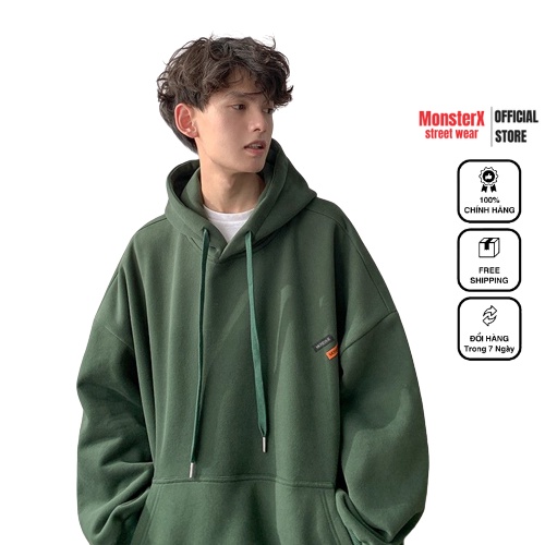 Áo hoodie nỉ bông Monster X Street 2 Vệt nam nữ form rộng thu đông Local Brand