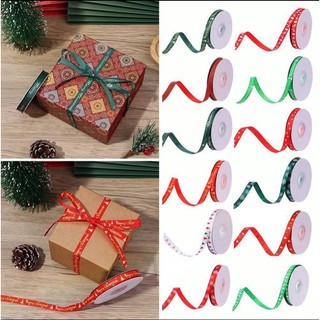 Cuộn ruy băng 22M trang trí giáng sinh noel,dây ruy băng gói quà giáng sinh bản 1cm RB625