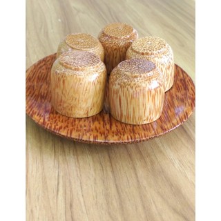 Bộ dĩa 5 ly bằng gỗ dừa bến tre