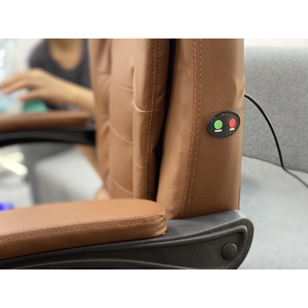 Ghế Văn Phòng Cao Cấp Có Massage Lưng Có Bệ Gác Chân, Ghế Văn Phòng Chất Liệu Da Cao Cấp Có Thể Xoay 360 Độ | BigBuy360 - bigbuy360.vn