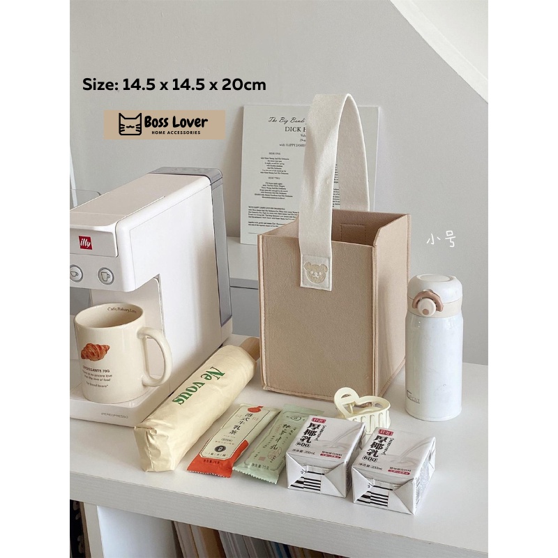 Túi nỉ xốp đựng đồ đa năng, bình nước, hộp cơm