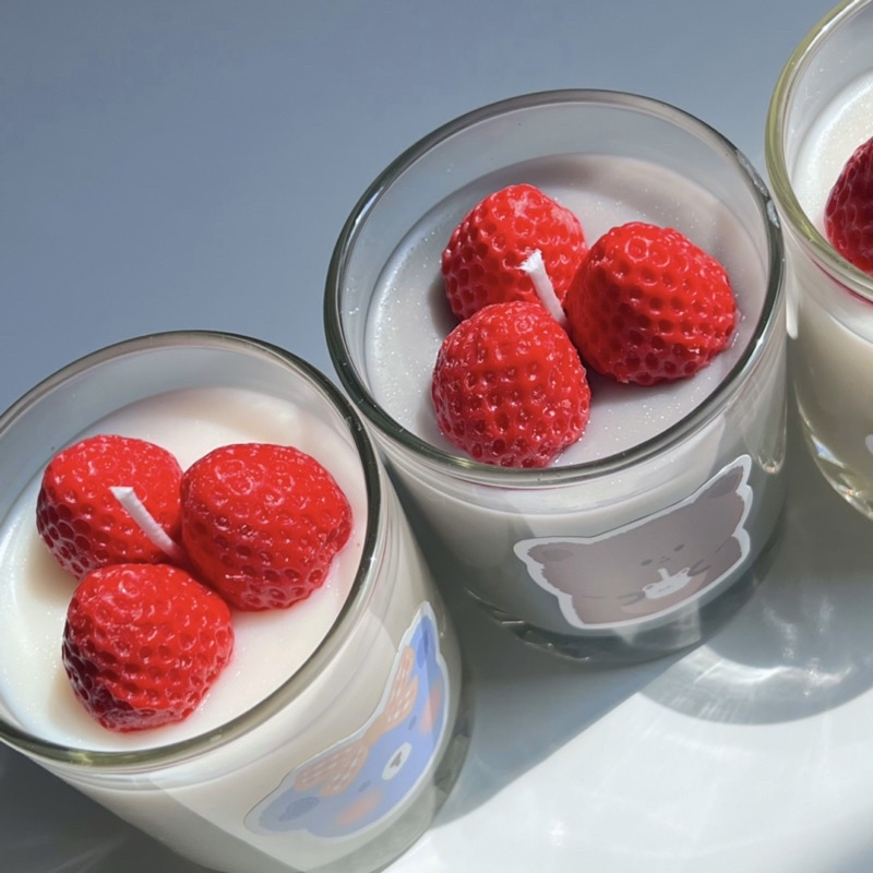 Nến thơm handmade ly dâu tây 200ml