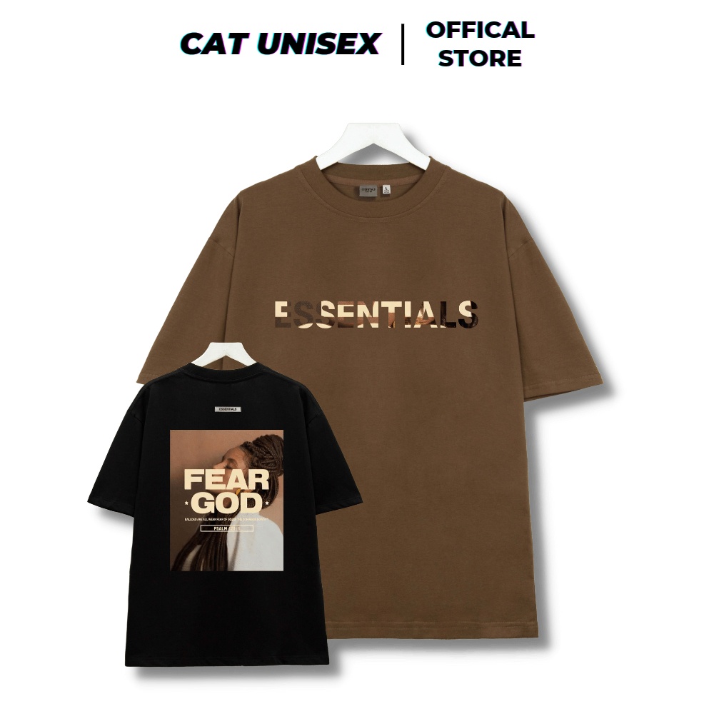 Áo thun FEAR OF GOD Cat unisex, form rộng chất cotton thoáng mát TS10