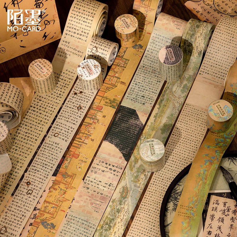 Cuộn Băng Keo Washi Họa Tiết Trung Hoa Cổ Điển Tự Trang Trí Sổ Tay